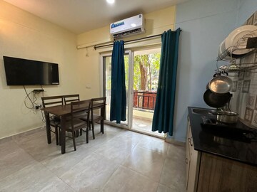 Living Room in Studio Apartment at Arpora – for Rent