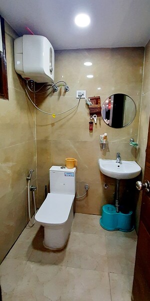 Bathroom in 3 BHK Apartment at Dwarka – for Rent