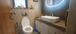 Bathroom in 3 BHK Apartment at Shapoorji Pallonji Vicinia, Powai – for Rent