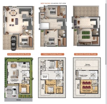 Floor Plan in 4 BHK Villa at Oorjita Golden Leaf, Gundlapochampalli – for Sale