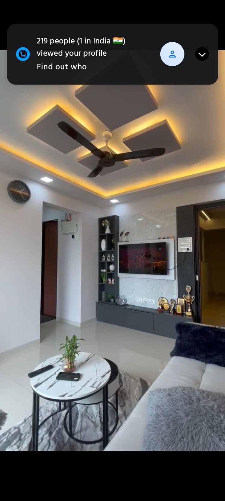 Living Room, jvm-veda 1 Bedroom 450 Sq.Ft. Apartment In Kasarvadavali Thane 9638164