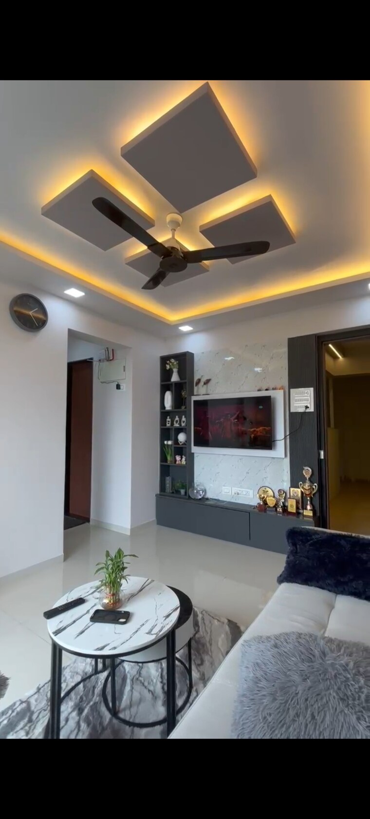 Living Room, jvm-veda 1 Bedroom 450 Sq.Ft. Apartment In Kasarvadavali Thane 9638149