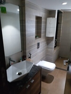 Bathroom in 3 BHK Apartment at Ashish Garden Estate, Goregaon West – for Rent
