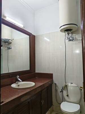 Bathroom in 4 BHK Builder Floor at Boutique Residential Apartments A 3 2, Vasant Vihar – for Rent