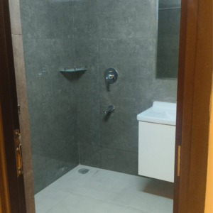 Bathroom in 3 BHK Apartment at Rajapushpa Provincia, Narsingi – for Rent