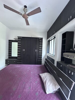 Bedroom in 3 BHK Apartment at Shreeji Vihar, Pimple Saudagar – for Rent