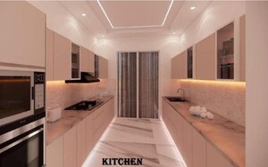 Kitchen in 3.5 BHK Builder Floor at Unitech South City II, Sector 50 – for Sale