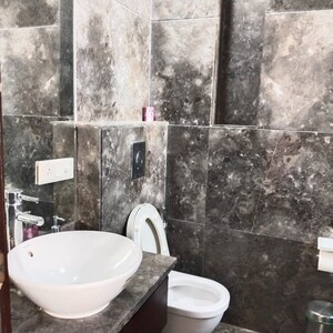Bathroom in 3 BHK Builder Floor at Panchsheel Enclave – for Rent