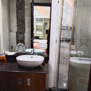 Bathroom in 3 BHK Builder Floor at Panchsheel Enclave – for Rent