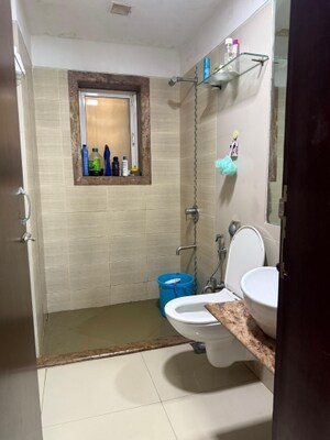Bathroom in 3 BHK Apartment at Marathon Omega, Lower Parel – for Rent