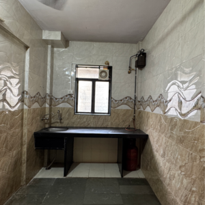 Kitchen in 1 BHK Apartment at Dombivli East – for Rent