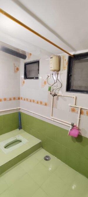 Bathroom in 1 BHK Apartment at Runwal Estate, Dhokali – for Rent