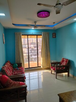 Living Room in 1 BHK Apartment at Moreshwar Kamal, Kolshet – for Rent