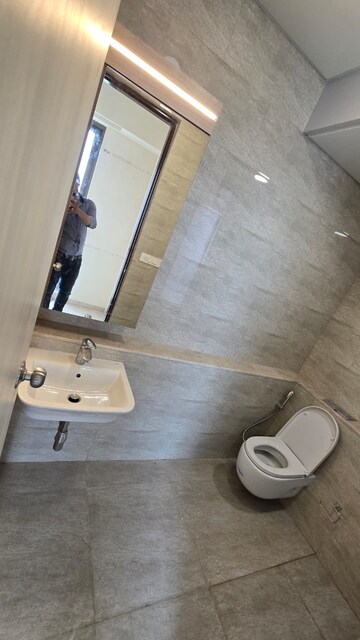 Bathroom in 3 BHK Apartment at Adani Ten BKC, Bandra East – for Rent