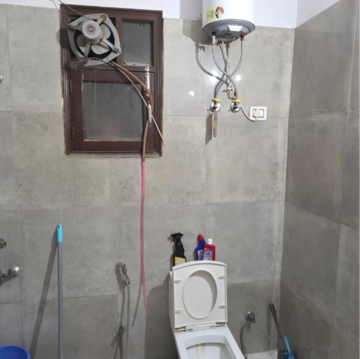 Bathroom in 2 BHK Builder Floor at Chattarpur – for Rent