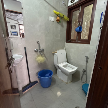 Bathroom in 2 BHK Builder Floor at Chattarpur – for Rent