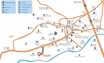 4 BHK Apartment – Map Location View at Shapoorji Pallonji Joyville Hinjewadi, Hinjewadi - for Sale