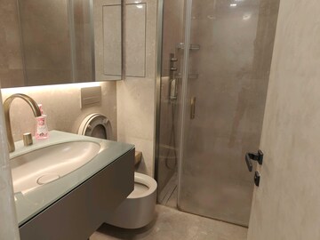Bathroom in 3 BHK Apartment at Lodha World Crest, Worli – for Rent