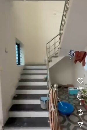 Staircase in 2 BHK Independent House at Ab Bypass Road – for Sale