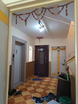 Living Room in 1 BHK Apartment at Spring Glory Co-Operative Society, Kharadi – for Rent