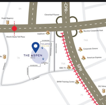 3.5 BHK Apartment – Map Location View at Whiteland The Aspen, Sector 76 - for Sale