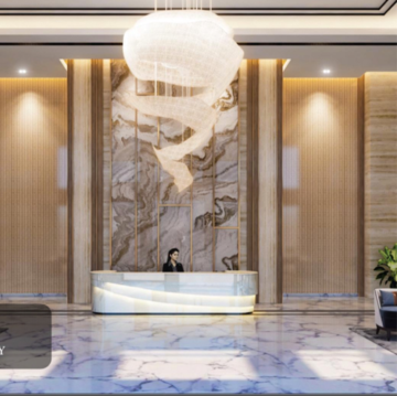 Building Lobby in 3.5 BHK Apartment at Whiteland The Aspen, Sector 76 – for Sale