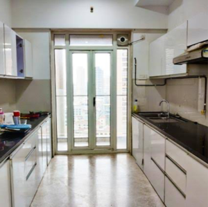 Kitchen in 3 BHK Apartment at Runwal Elegante, Shashtri Nagar – for Rent
