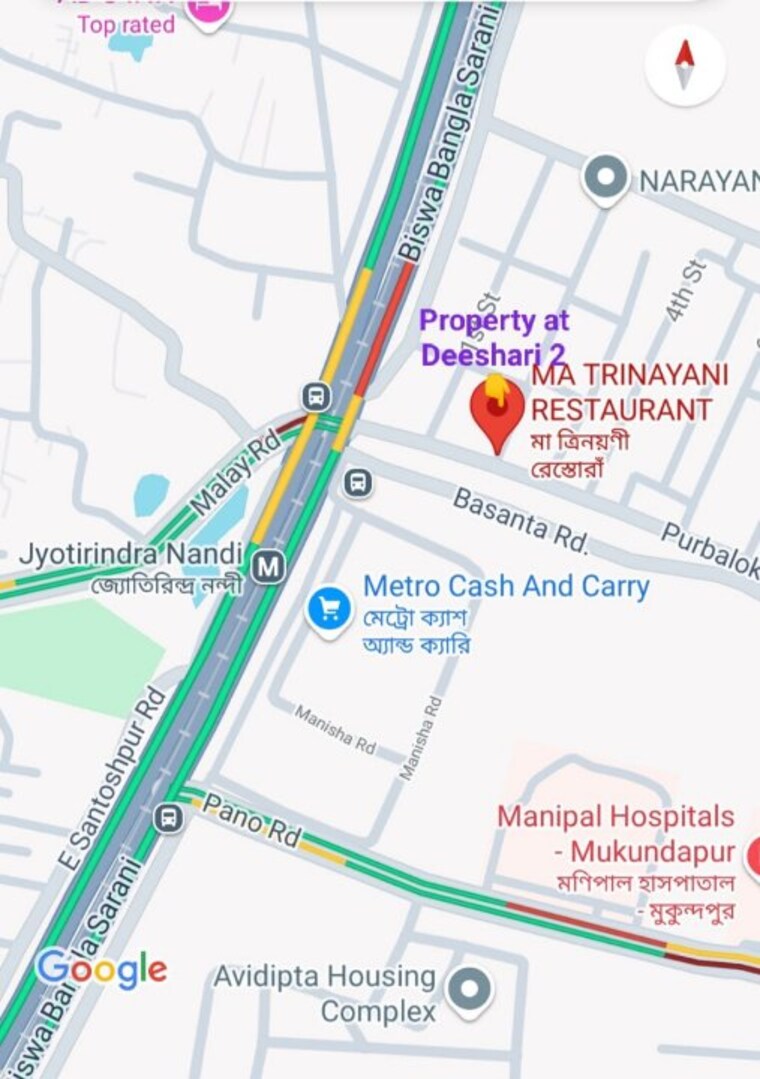 Map Location, deeshari-ll 2 Bedroom 801 Sq.Ft. Apartment In Purbalok Kolkata 9641339