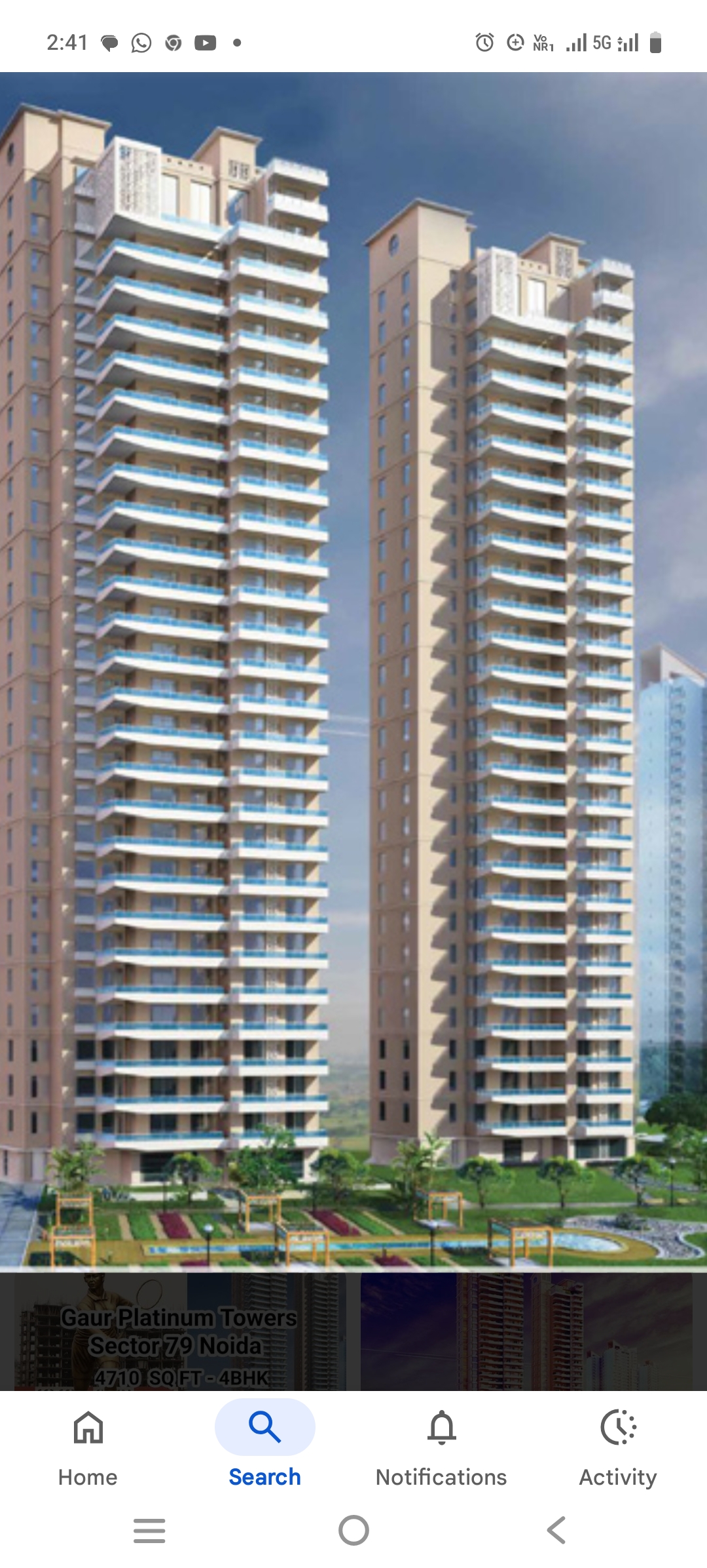 4 BHK Apartment For Sale in Gaurs Platinum Towers