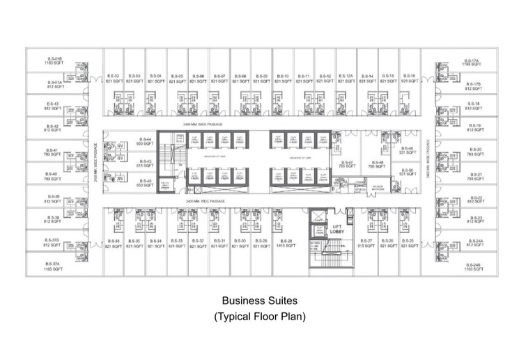 Floor Plan, splendor-onyx-blue Commercial Office Space 808 Sq.Ft. In Sector 142 Noida 9641874