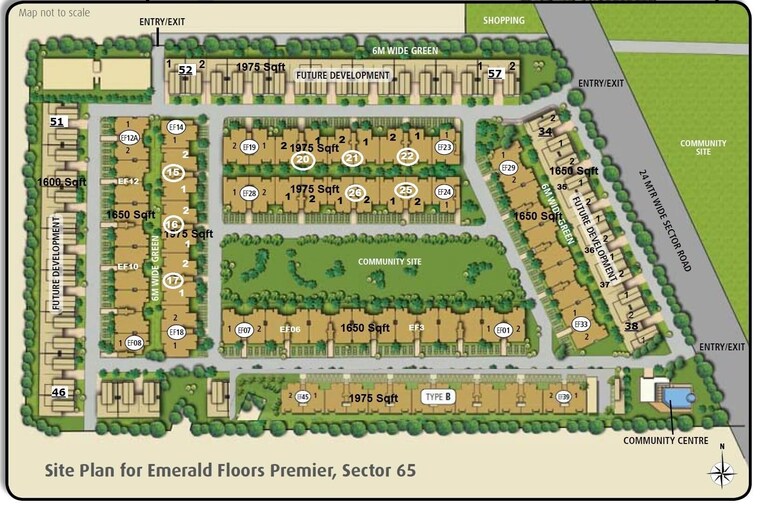 Master Plan, emaar-emerald-floors-premier 4 Bedroom 1975 Sq.Ft. Builder Floor In Sector 65 Gurgaon 9641888