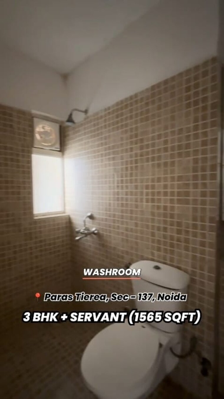 Bathroom, paras-tierea 3 Bedroom 1515 Sq.Ft. Apartment In Sector 137 Noida 9642445