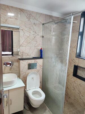 Bathroom in 3 BHK Apartment at Punj Vihar Apartment, Sector 12 Dwarka – for Rent