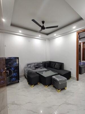 Living Room in 1 BHK Builder Floor at Freedom Fighters Enclave – for Rent