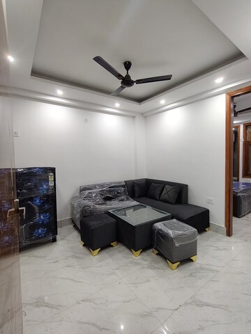 Living Room in 1 BHK Builder Floor at Freedom Fighters Enclave – for Rent