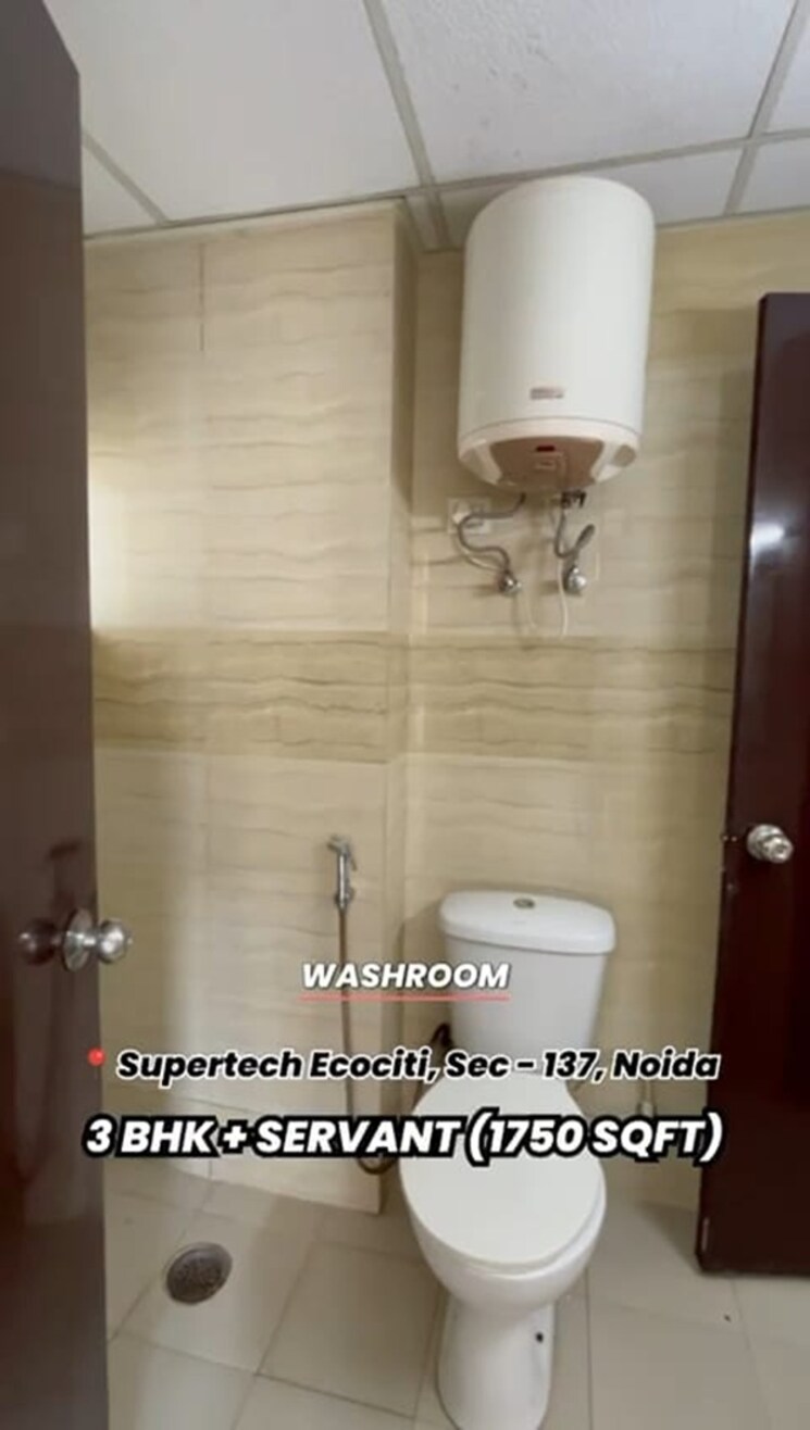 Bathroom, supertech-ecociti 3 Bedroom 1749 Sq.Ft. Apartment In Sector 137 Noida 9643118