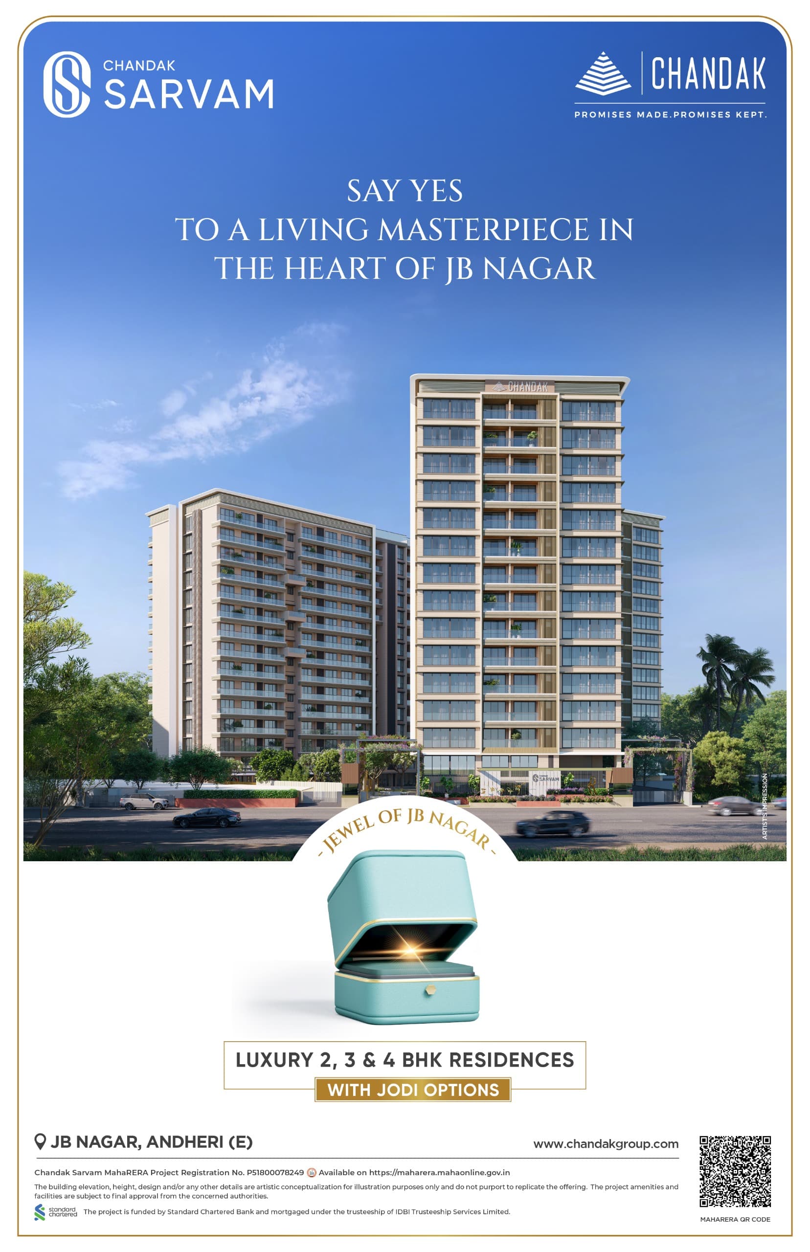 3 BHK Apartment For Sale in Chandak Sarvam