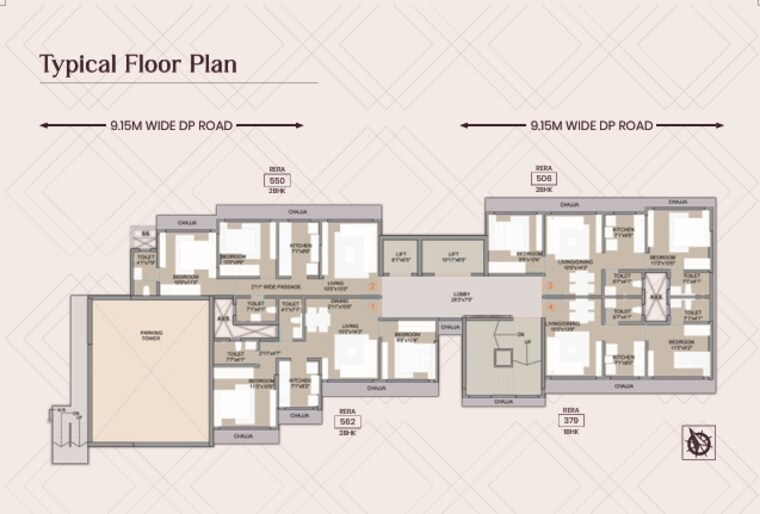 Floor Plan, dahisar west 1 Bedroom 466 Sq.Ft. Apartment In Dahisar West Mumbai 9643335