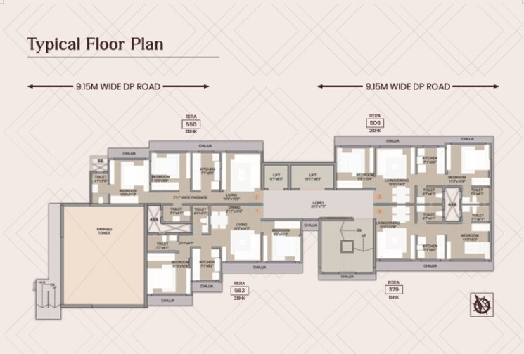 Floor Plan, dahisar west 1 Bedroom 514 Sq.Ft. Apartment In Dahisar West Mumbai 9643337