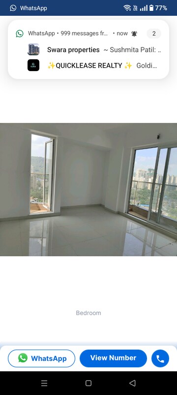 Room in 3 BHK Apartment at Soham Crystal Spires, Thane West – for Rent