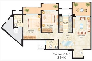 Floor Plan in 2 BHK Apartment at Dosti Group Acres, Wadala East – for Sale