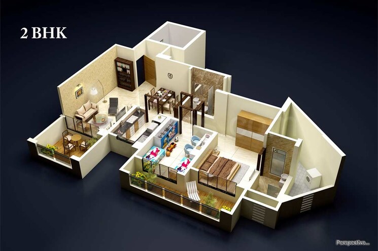 Floor Plan, dosti-group-acres 2 Bedroom 850 Sq.Ft. Apartment In Wadala East Mumbai 9644141