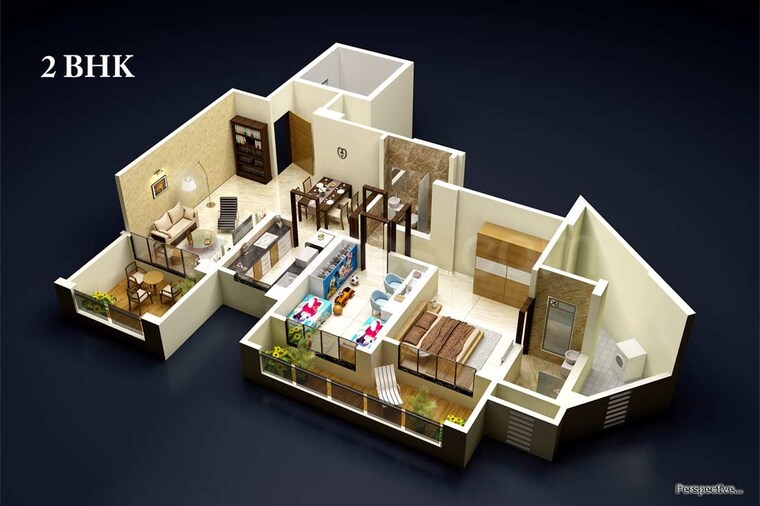 Floor Plan, dosti-group-acres 2 Bedroom 850 Sq.Ft. Apartment In Wadala East Mumbai 9644141
