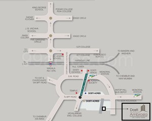 2 BHK Apartment – Map Location View at Dosti Group Acres, Wadala East - for Sale