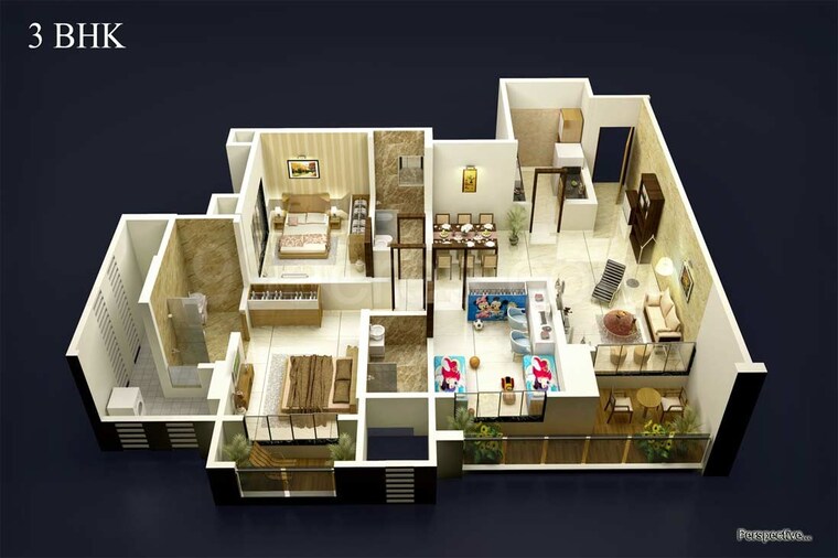Floor Plan, dosti-group-acres 2 Bedroom 850 Sq.Ft. Apartment In Wadala East Mumbai 9644141