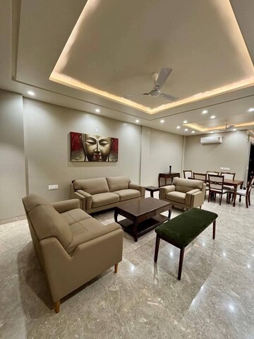Living Room in 1.5 BHK Apartment at Ambience Mall, Sector 24 – for Rent