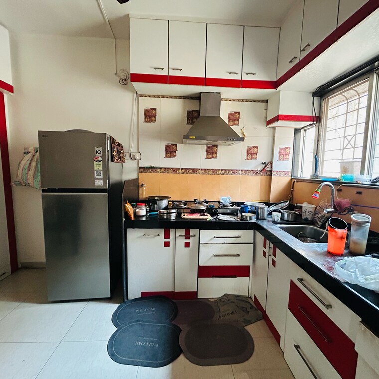 Kitchen, sun-empire 3 Bedroom 1400 Sq.Ft. Apartment In Sun City Pune 9645478