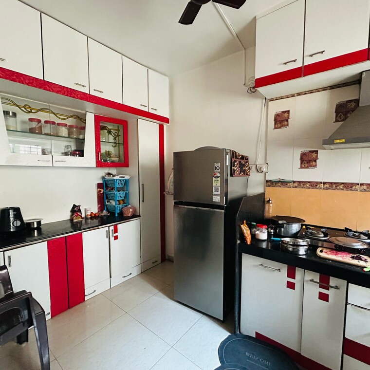 Kitchen, sun-empire 3 Bedroom 1400 Sq.Ft. Apartment In Sun City Pune 9645478