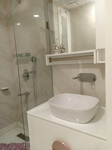 Bathroom in 3 BHK Apartment at Sarvapriya Vihar – for Rent