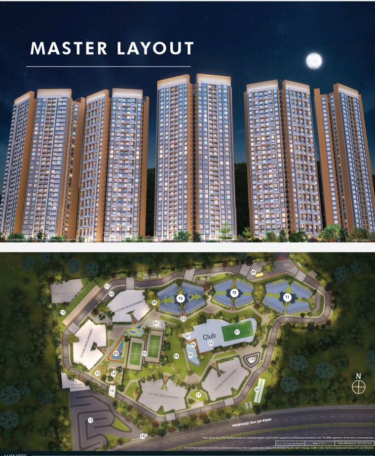 Master Plan, gera-winds-of-joy 2 Bedroom 898 Sq.Ft. Penthouse In Hinjewadi Pune 9646095